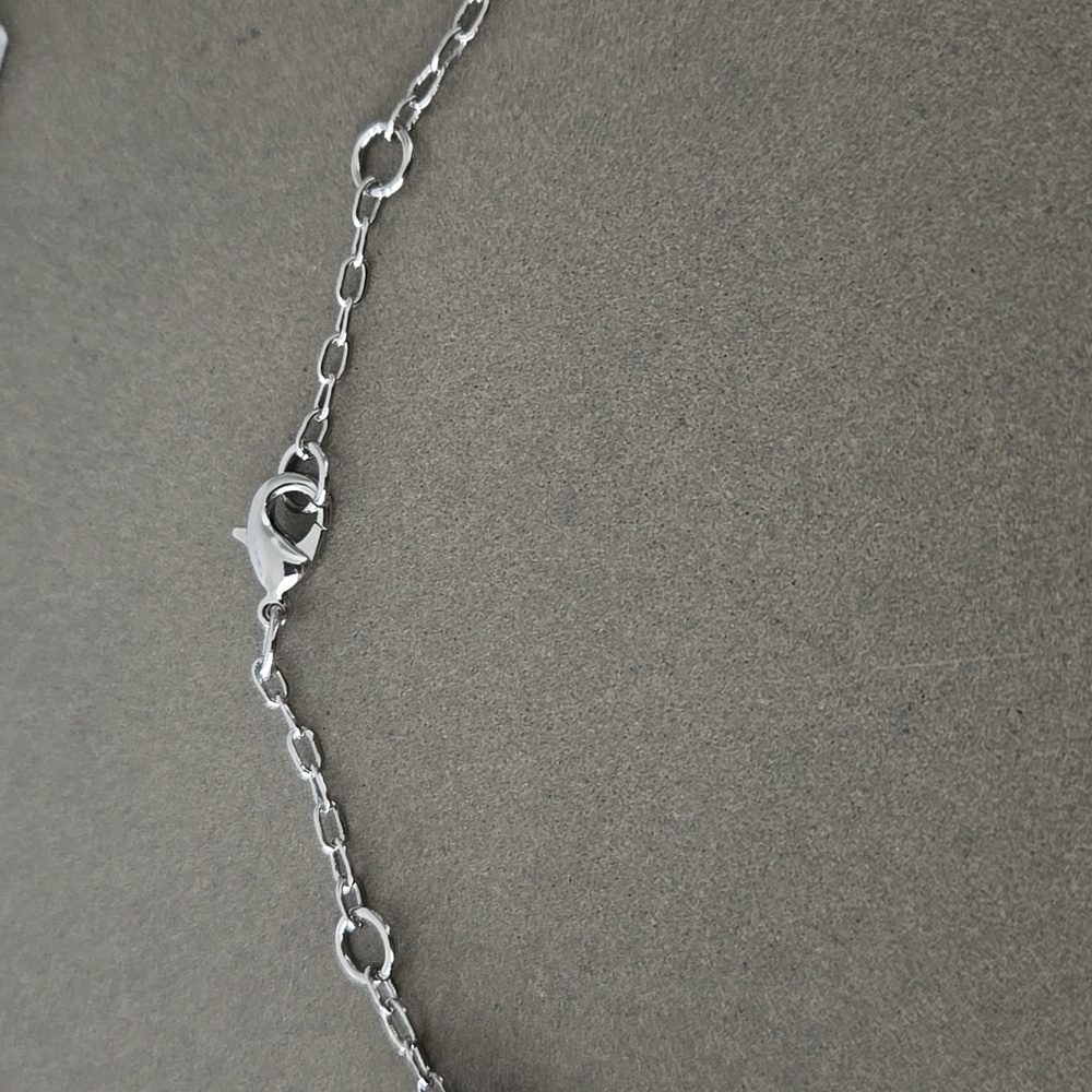 New Never Used Dior Silver Charm Necklace .. CD Charm, Star & Pearl - Picture 7 of 9